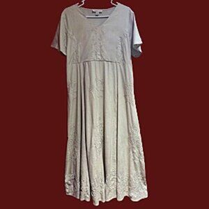 Long, cotton, off-white Coldwater Creek Dress